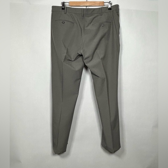 Van Heusen Flex Gray Formal Slim Dress Pants with Pressed Crease Size 34x30 - Picture 2 of 10